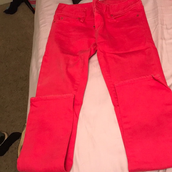 Lily Pulitzer Worth Straight Jeans- Punch Pink - Picture 4 of 5